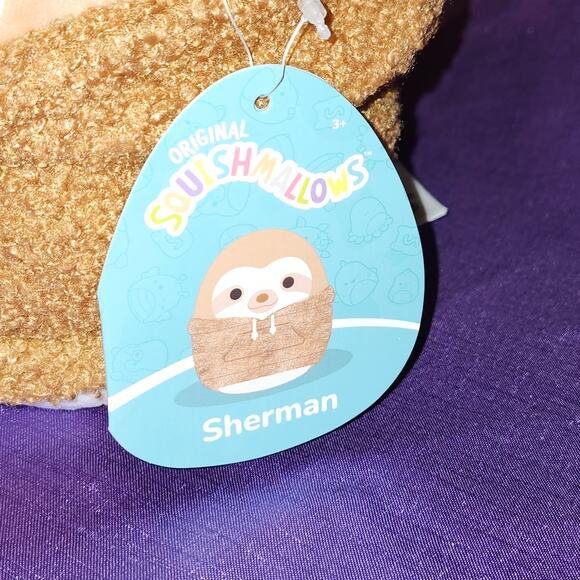 BLACK FRIDAY SALE Squishmallows Plush Sherpa Hoodie series, Sherman Sloth, NWT - Picture 3 of 13